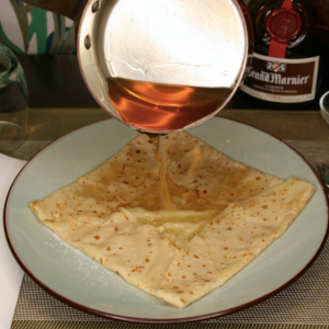 crepe flambee alcool dessert