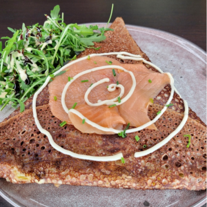 galette nordique saumon poireaux creme fraiche